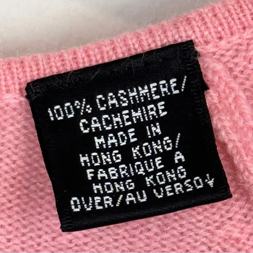 Dana Buchman Pink Cashmere Scoop Neck Sweater M